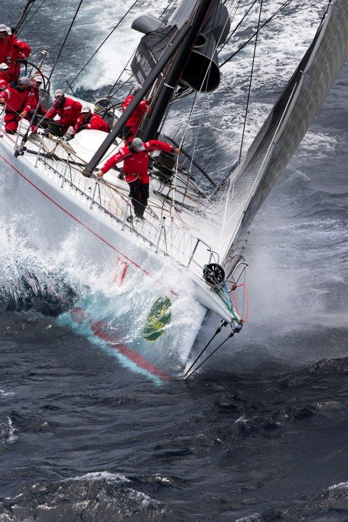 Bowman Tim Wiseman protected by his Henri Lloyd Gore-Tex Pro Shell Ocean Explorer gear - Wild Oats XI: The Avenger  ©  Andrea Francolini Photography http://www.afrancolini.com/